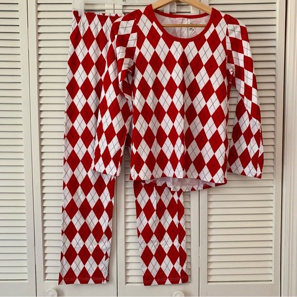 Leveret Intimates & Sleepwear Leveret Womens Argyle Pajama Set Xs